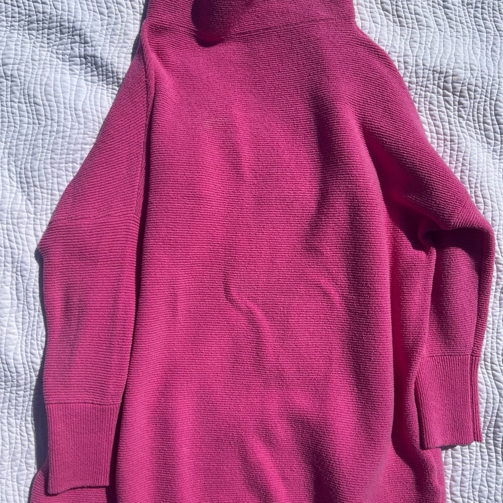 Free People Ottoman Slouchy Tunic Top Size Medium Hot Pink